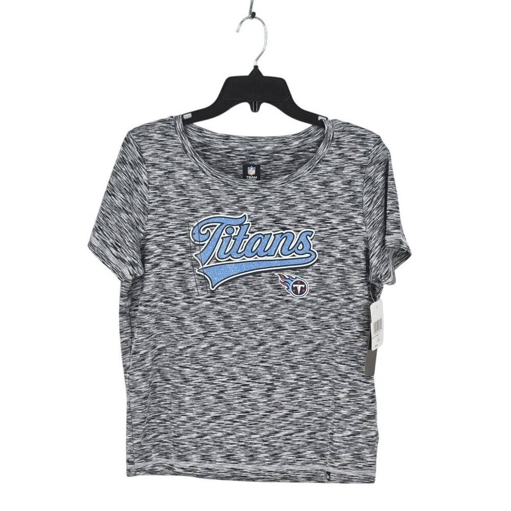 Tennessee Titans NFL Team Apparel T Shirt Gray Short Sleeve Womens L NWT